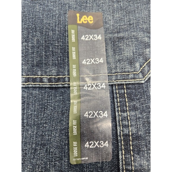 Lee Carpenter Jeans Men's 42x34 Straight Leg Loose Fit Cargo Denim - Picture 4 of 9